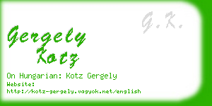 gergely kotz business card